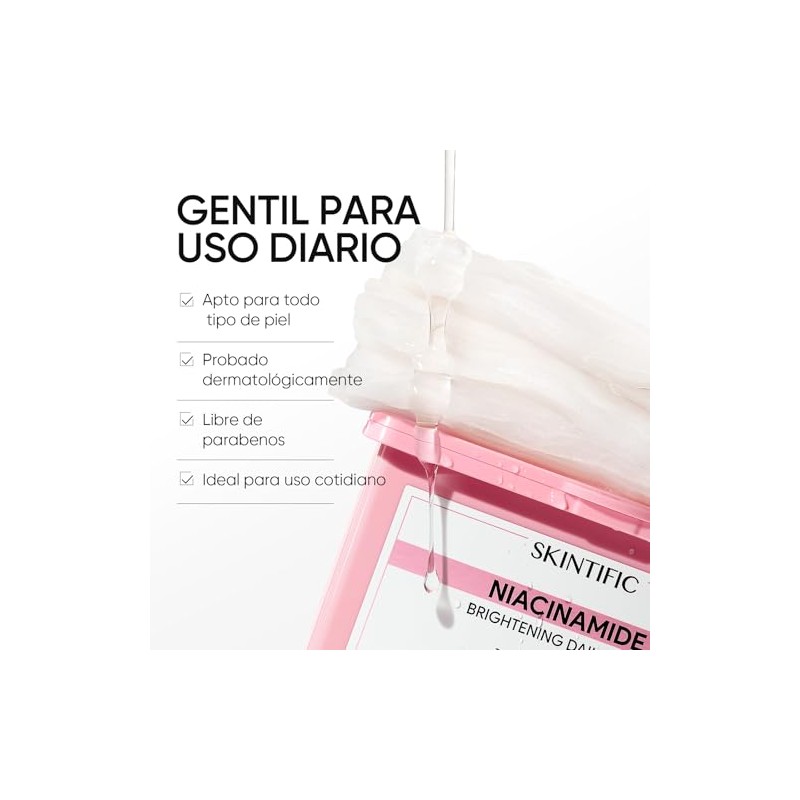 Skintific Mascarilla Facial Aclaradora Niacinamida Ácido Tranexámico Piezas Manchas Brillo