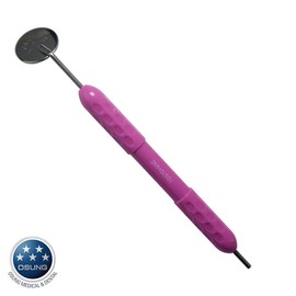 Osung 2MHS2 Dental Mirror, Softgrip Handle, Simple Stem, Purple