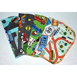 2 Ply Printed Flannel 8x8 Inches Set of 5 Zoom Zoom