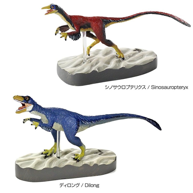 Carolata Feather Dinosaur Figure, 3D Picture Book (Dinosaurs, 7 Types,