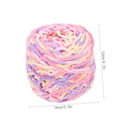 DOITOOL 1Roll Multi Function DIY Crochet Yarn Durable Chunky Knitting Yarn for Blankets Pillows Sofa Cushions Convenient Crafting Yarn for Weaving Projects