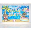 5x3 FT Otter Pool Party Backdrop - Charming Aquatic Celebration