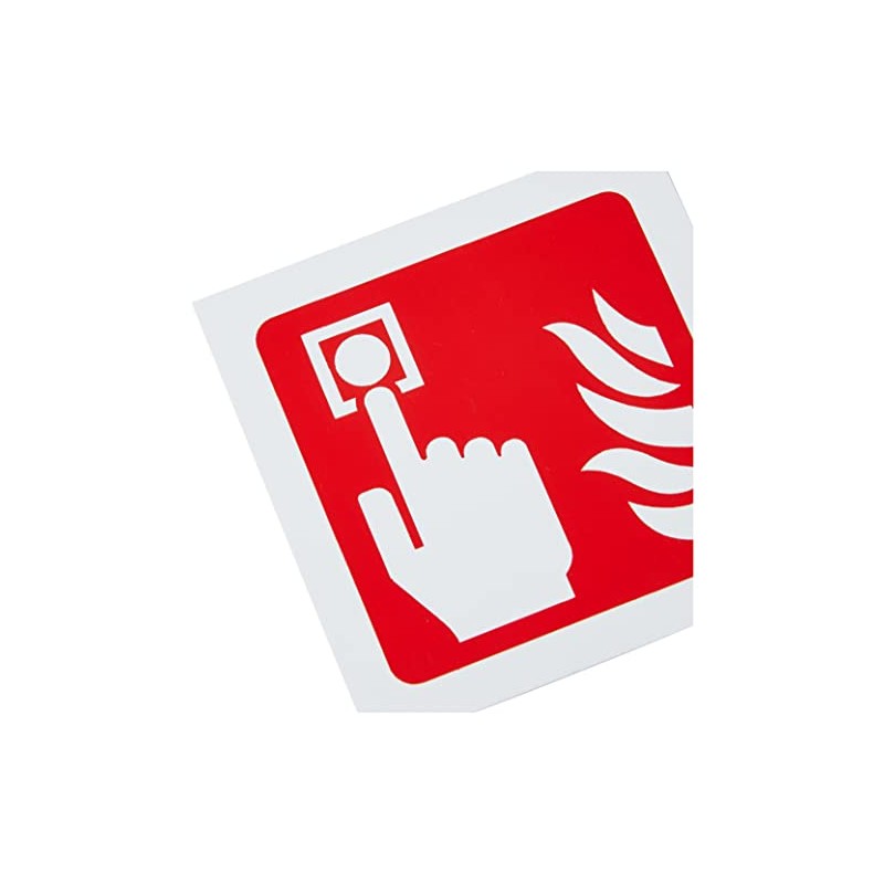 Caledonia Signs 11017B Fire Alarm Call Point Symbol Sign, Rigid