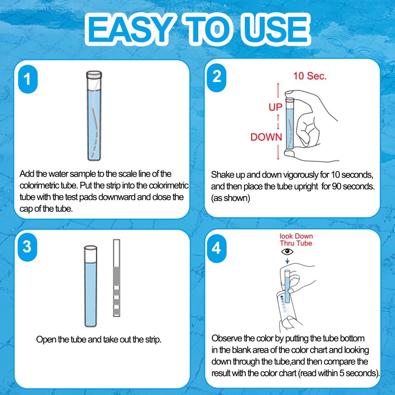 GAOQSEMG Phosphate Test Kit,Pool Hot Tub Phosphate Test Strips for