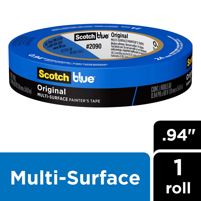 ScotchBlue Original Multi-Surface Painters Tape, 1 Inch Wide (0.94 in.