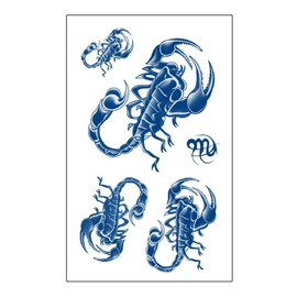 GZ177 230 Temporary Scorpion Semi-Permanent Tattoo Long Lasting Tattoo Fake Tattoo 2 Sheets