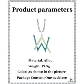 GAUEIOUR Electronic Music Fluorescent Necklace, Street Trendy Men, Hip-Hop Style, Luxurious Designed Alloy Pendant Accessories, Suitable for Giving Men's Holiday Gifts