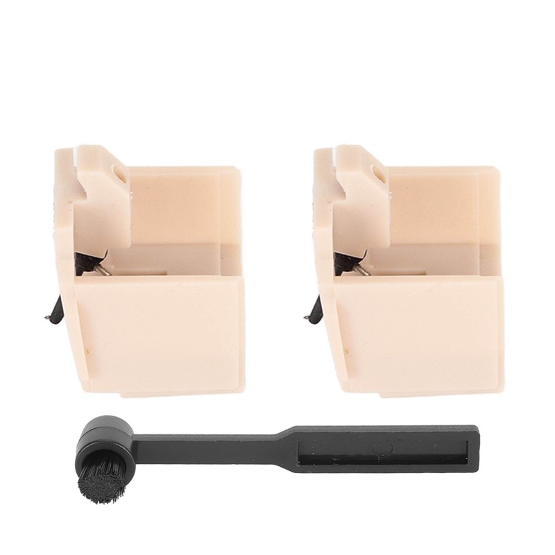 2PCS Record Player Needles Replacement Turntable Needles with Stylus Cleaning