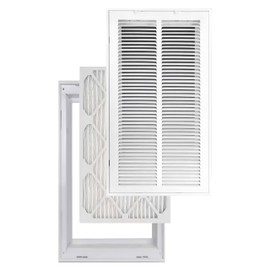 Venti Air 12" X 24" Steel Return Air Filter Grille with MERV 11 Filter Pre-Installed - Removable Face/Door for 1 inch Filters - HVAC Duct Cover Grill [Outer Dimension: 14.5"W X 26.5" H]