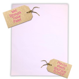 Carnival Papers Wet Strength Tissue Paper Small Sheets Oversize A4 Great for Gelli Printing, Mixed Media Crafts, Clay Tracing Super Strong White Tissue Paper