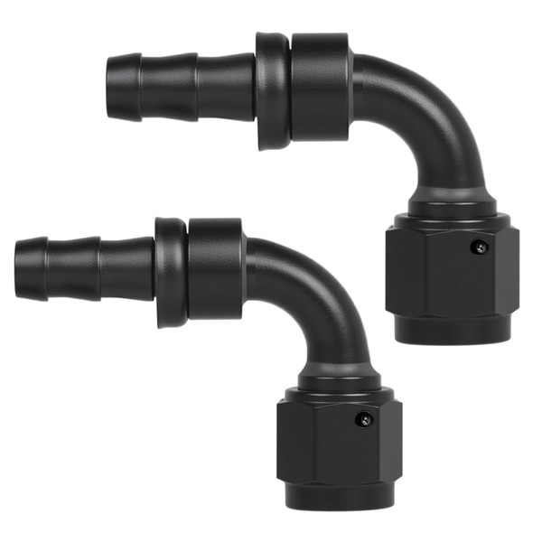 CNWZYMX AN10 Push Lock Hose End Fitting Elbow 90 Degree