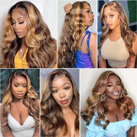 Highlight Brown Bundles Fb30 Bundles Ombre Brown Body Wave Human Hair Bundles Brazilian 8A Remy Ombre Bundles 22 24 26 inch Two Tone Black Mixed With Light Brown Bundle