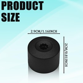 QKYS 20PCS Car Black Wheel Lug Nut Covers，17mm Wheel Nut Covers with Removal Tool, Lug Nut Caps, Replaces for 1K0 601 173, Compatible with Volkswagen Tiguan Accessories, Jetta Beetle Passat GTI CC