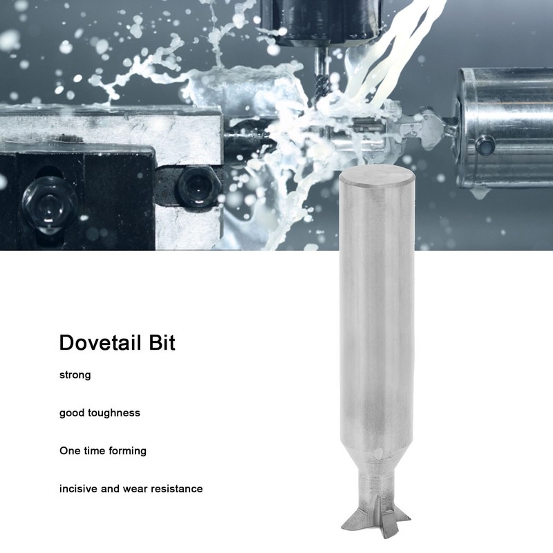 Dovetail Bit Carbide 12mm Dia Shank 4 Flutes 60mm Long