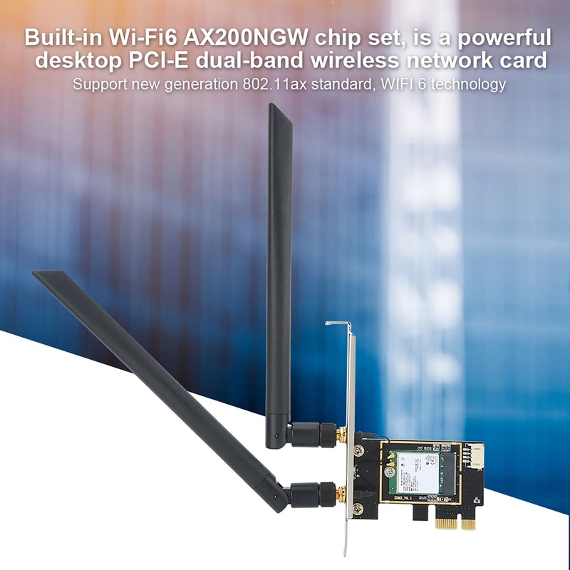 AX200 Network Card Wireless Dual Band 2974Mbps PCI E with
