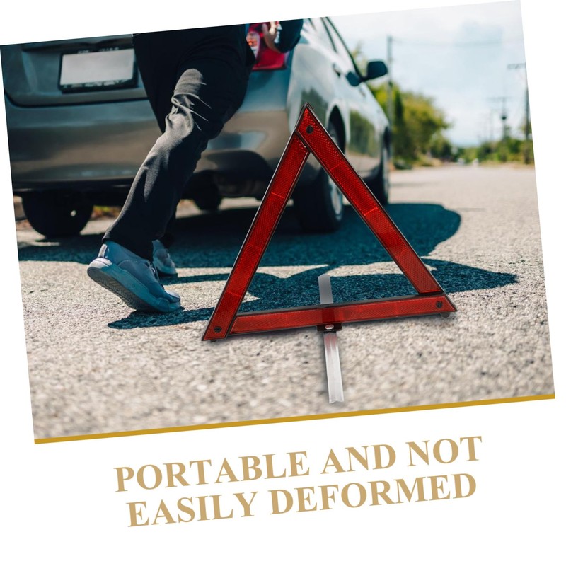 KICHOUSE 3pcs Car Safety Triangle Reflective Warning Triangle for Roadside
