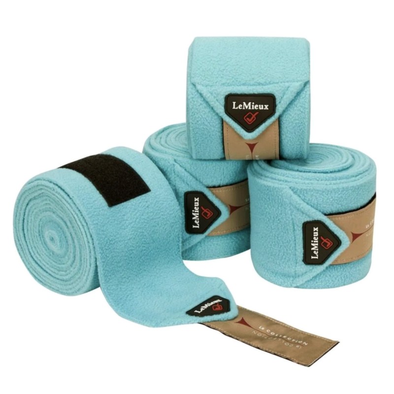 LeMieux Classic Polo Full Exercise Bandages in White with Zipped