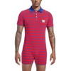 Landofgenie Onesie Pyjamas Men's Short Sleeve Cotton Romper One Piece