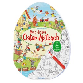 Mein dickes Oster-Malbuch: mit 33 bunten Stickern, das perfekte Ostergeschenk