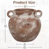 Ceramic Rustic Vase for Home Decor 6 Inch Round Pottery