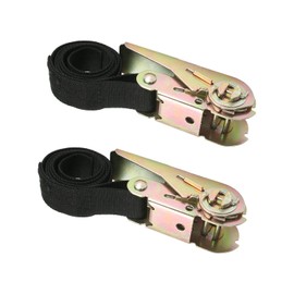 Yinpecly Lashing Strap 1" x2.62ft Adjustable Tie Down Cam Straps Cargo Packing Strap with Buckles up to 441lbs for Kayak, Roof Racks, Motorcycle, Car, Truck, Boat, Trailer Black 2Pcs