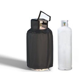 100 lb Propane Tank Cover， with 600D Waterproof, Dustproof Oxford Cloth, Double Layer Fabric ，Top Opening for Easy Valve Opening and Closing, for 100 lb Propane Tank, Black