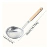 Cuchara De Acero Inoxidable Con Mango De Madera, Tamiz Fino