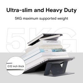 MOFT Laptop Stand for Desk, Non-Adhesive MacBook Stand 15° & 25° Adjustable 2 Levels, Ergonomic Computer Stand Fits All Laptops up to 11.6"-16", Space Gray