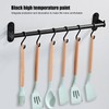 40cm 6 Hooks Pot Lid Hanger Punch WallMounted Storage Holder