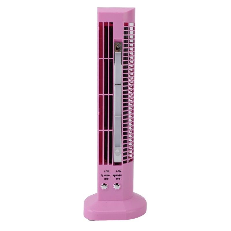 Mini Desktop Tower Fan Bladeless Portable Fan with Light for