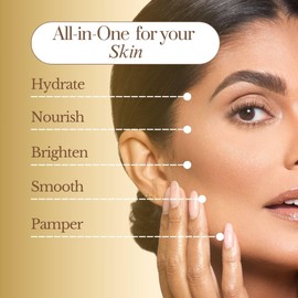 ANCIENT INDIA Rachel Roy Ayurvedic Organic Face Oil with 9 Active Botanicals for Radiant Skin - Anti-Aging Facial Formula with Hyaluronic Acid & Turmeric
