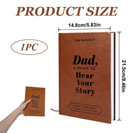 Dad, I Want to Hear Your Story: A Father's Journal of Life Lessons And Love Guidance, A Leather-Bound Notebook That Helps Dads Build Lasting Connections With Their Children, A Great Father's Day Gift