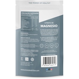 VIZANA NUTRITION Citrato de Magnesio en Polvo (Trimagnesio Citrato Anhidro) 100g