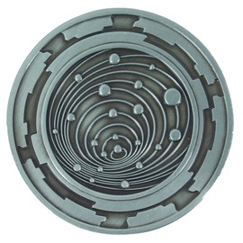 Paladin Roleplaying Scifi D2 Coin - Gunmetal Silver