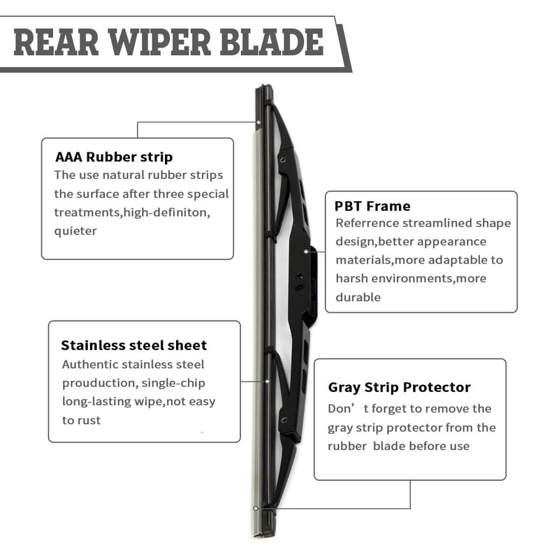 HODEE Rear Left and Right Side Wiper Arm Blade Nut