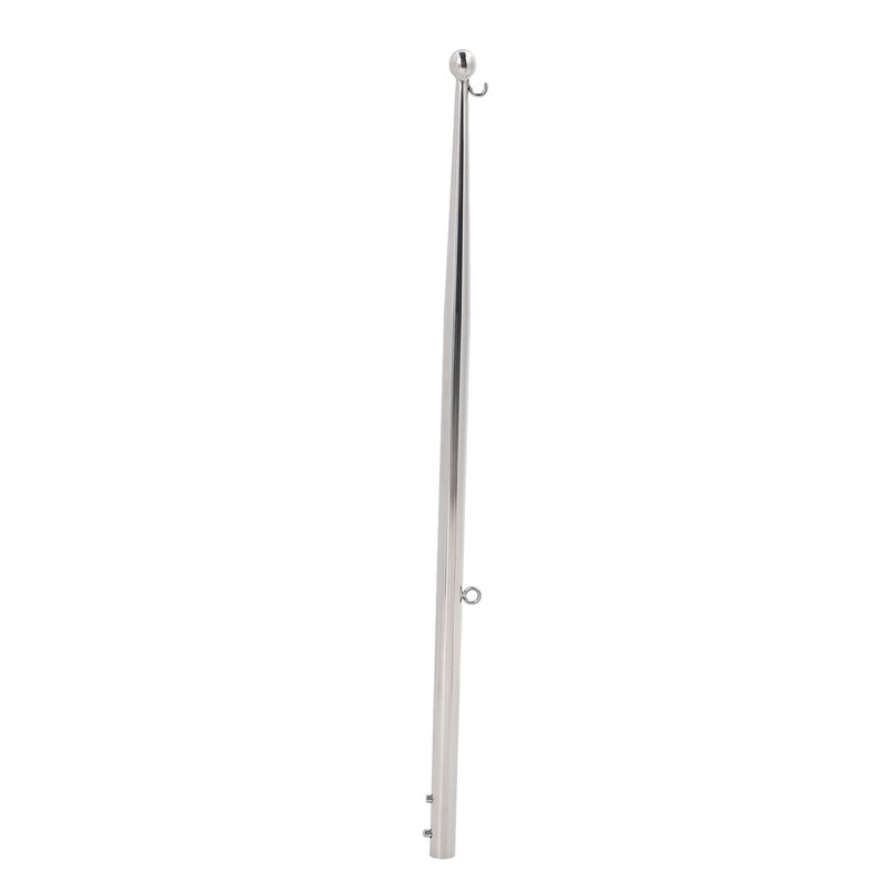 Boat Flag Pole 610mm Length Stable 316 Stainless Steel Rail