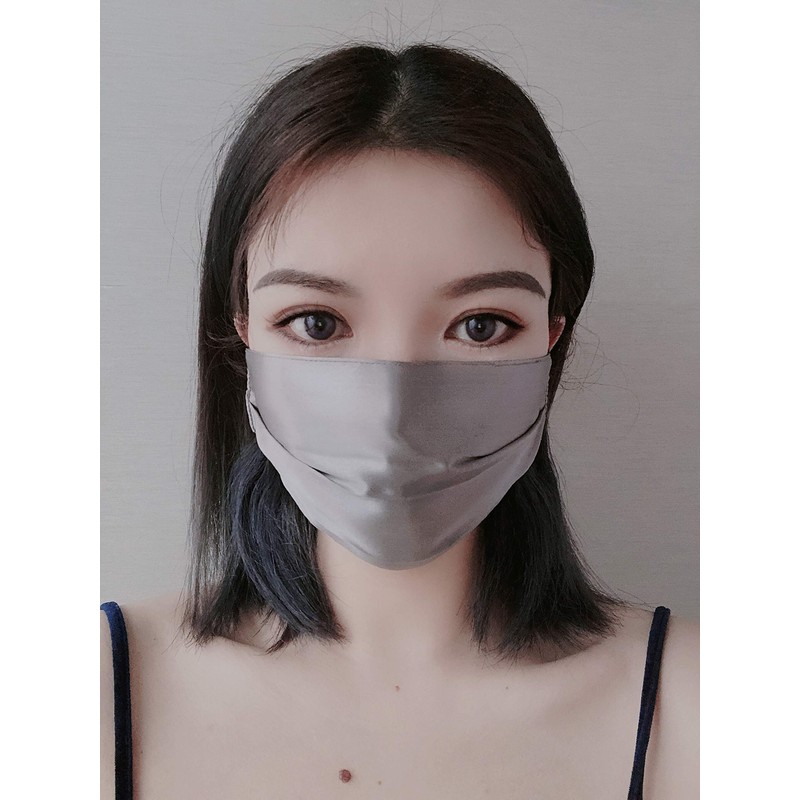 100% Mulberry Soft Silk Face Mask/Cover with adjustable ear loops,