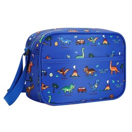 DICK DOCK Kids' School Bag, Shoulder Bag, Kindergarten Bag, Nursery Bag, Crossbody Bag, Kindergarten Bag, Girls, Boys, New Entrance, Outing, Kindergarten Bag, Comes with Name Tag, dinosaur blue