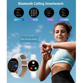 HOAIYO Smart Watches for Women (Call Receive/Dial), 1.32" Smartwatch with Heart Rate Sleep Calories Counter, IP68 Waterproof Fitness Watch for Android iOS Phones