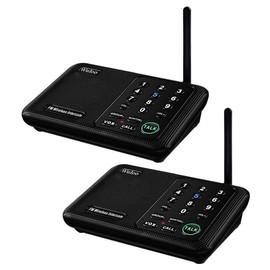Wuloo Wireless Intercom System for Home 1 Mile Range 10 Channel 3 Code, Intercoms Wireless for Home House Business Office, Home Communication System, Room to Room Intercom WL666(2 Units Set Black)