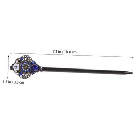 Ipetboom Retro Hairpin for Women Vintage Hair Fork Exquisite Hair Stick Wooden Hairpin for Lady