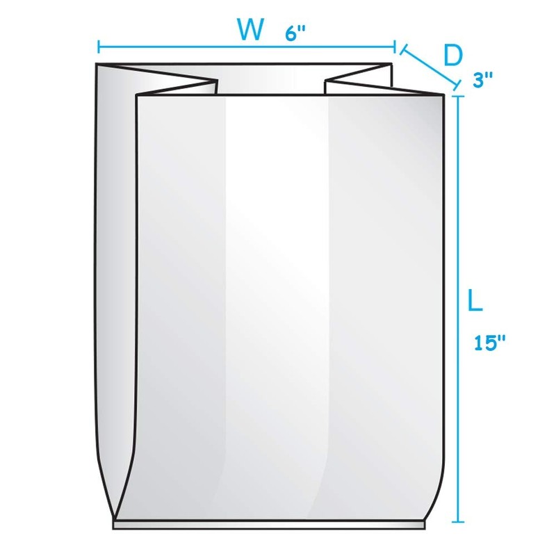 100 Count Bread Loaf Bags Food Storage Clear Poly Bags