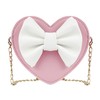 Milya DE Cute Girls PU Leather Shoulder Bag Heart Shaped