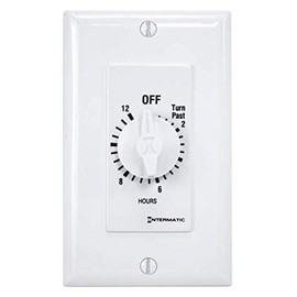 Intermatic FD12HWC Spring Wound Countdown Timer - Decorator Style, White