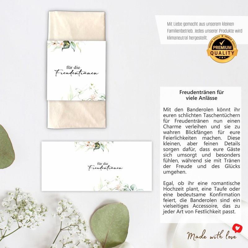 Kackspecht Menu Blank Menu Cards in Boho Design, Pack of