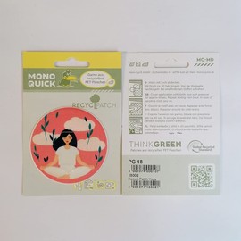 Mono Quick Recycled Patch Iron-On Appliqué Made from Recycled PET Bottles - Think Green (18002 - Yoga)