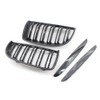 Double Bridge Radiator Grille Front Kidney Grill Grill Glossy Black