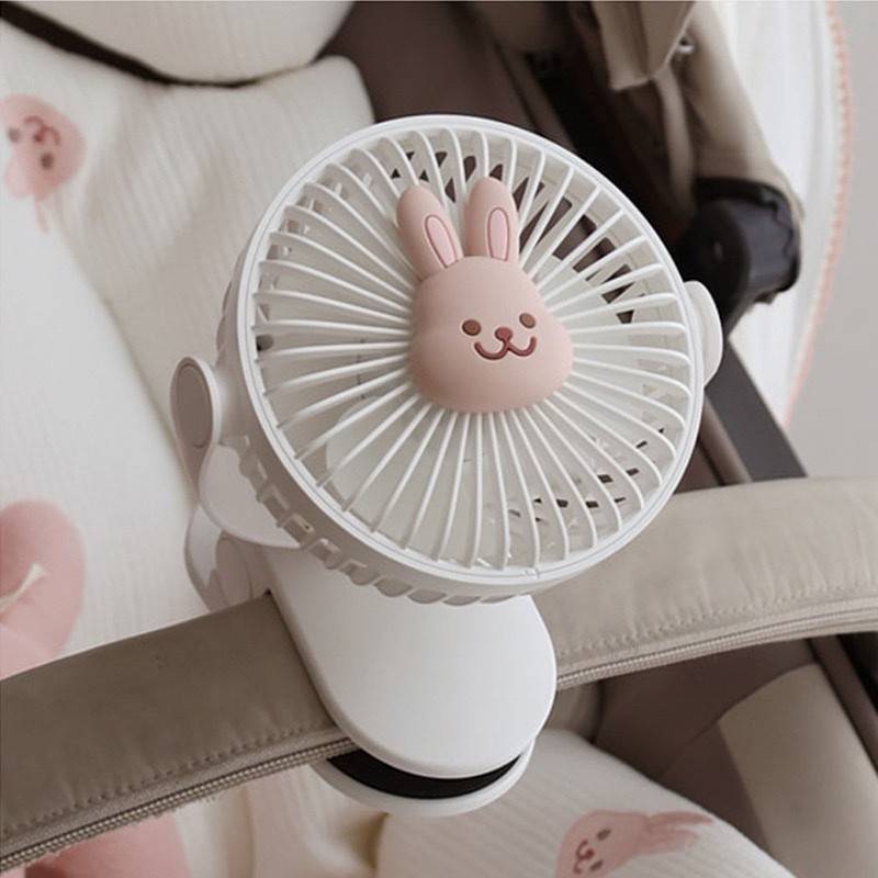 Baby Stroller Fan Clip USB Cartoon 3 Speeds Portable Fashionable