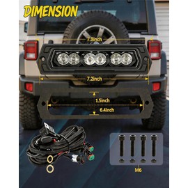 Flush Mount LED Pods with Wiring Harness Kit, 2PCS 6 Inch 120W CREE LED Spot Grill Lights Trailer Reverse Lights Off Road Lights Flush Mount Fog Lights Rear Bumper Pod Lights for Truck Pickup ATV UTV