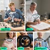 10X Magnifying Glass with Light and Stand, KUVRS Magnetic Helping